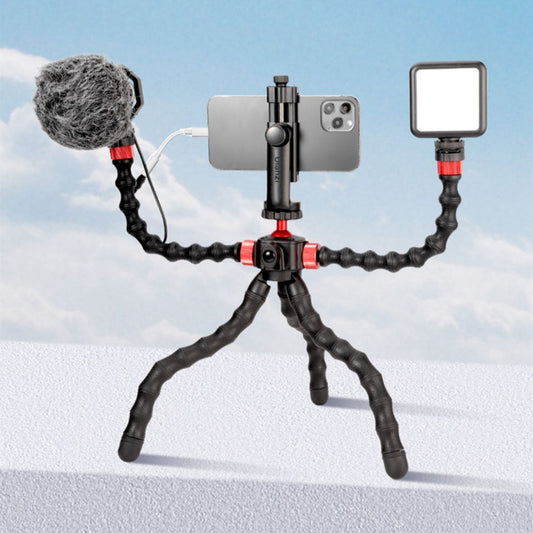 Tri-Head Octopus Style Tripod for Phones, Cameras, GoPros – Perfect for Live Streaming, Vlogging, and Street Video Shooting