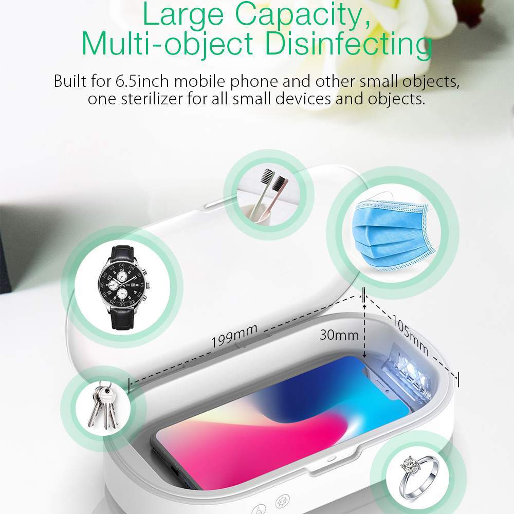 UV Disinfectant Box with Wireless Charger – Sanitize & Charge Your Phone Simultaneously