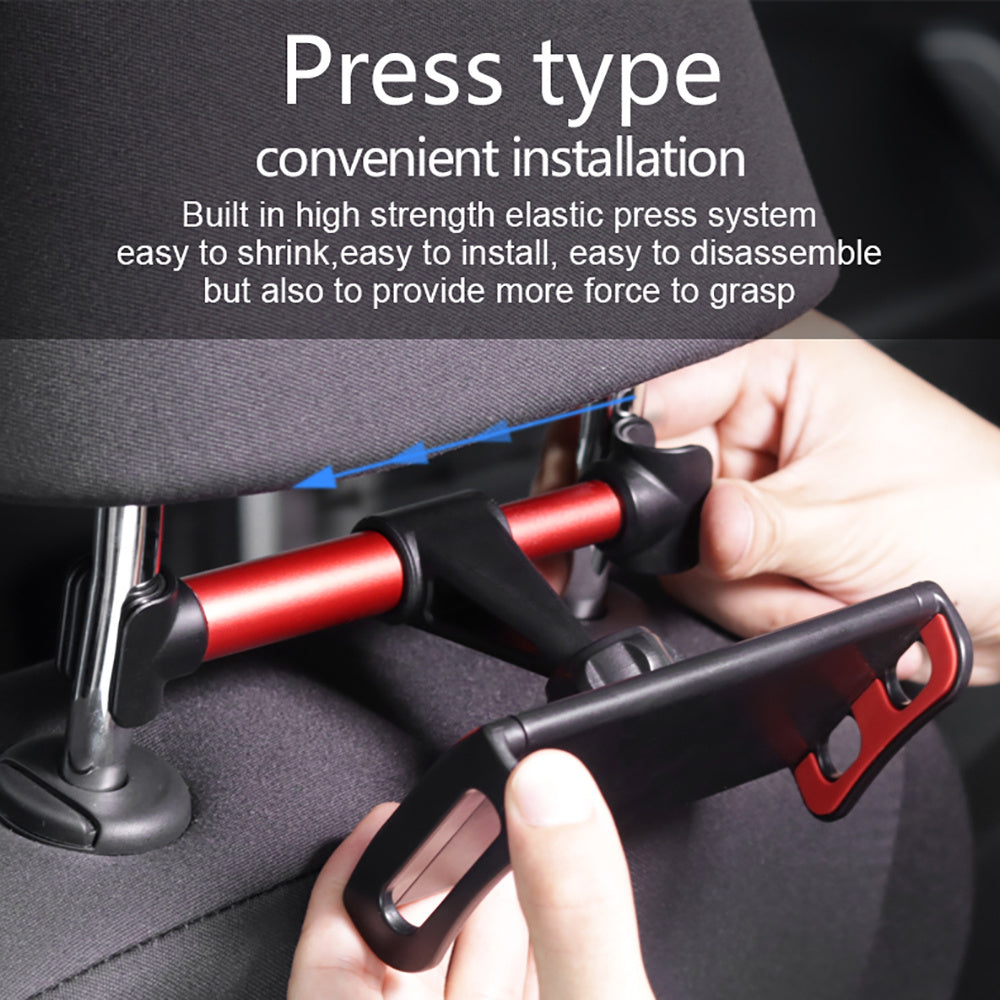 Car Phone/Tablet Holder for Rear Seat Passengers – Mounts to Neck Pillow, Supports Phones & Tablets, Ideal for Long Journeys & Kids Entertainment