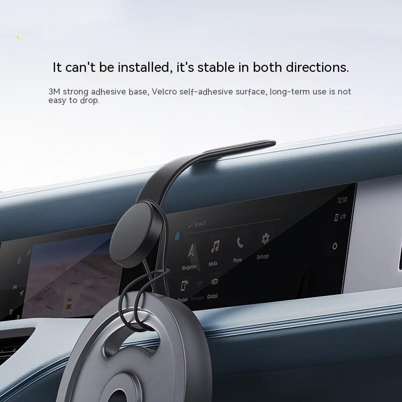 Magsafe Car Holder & Wireless Charger for iPhone 12 and Later - 15W Wireless Charging, Easy Installation with Velcro, Universal Compatibility