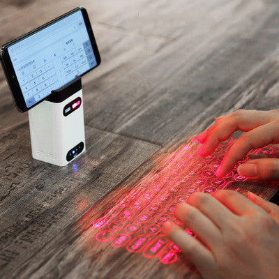 Futuristic Laser Projection Bluetooth Keyboard – Type on Light, Anywhere!