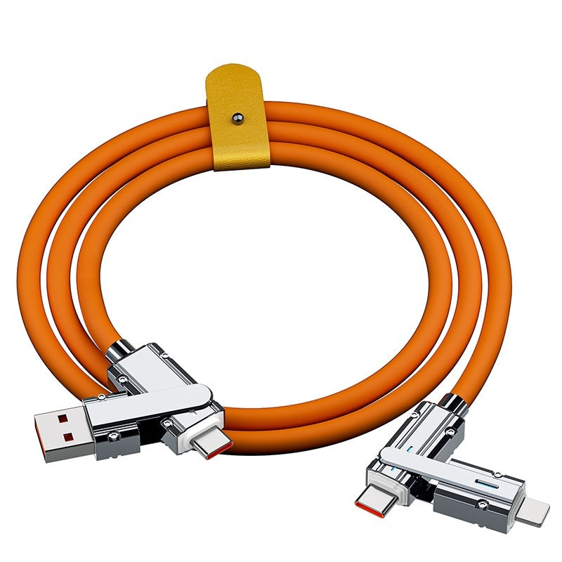 4-in-1 Configurable Charging & Data Cable – PD Fast Charging Up to 100W & 10Gbps Data Transfer