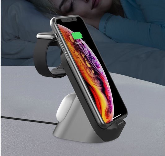 3-in-1 Wireless Charging Station for iPhone, Airpods, Apple Watch/iWatch – Fast Charge | Universal Compatibility | Sleek Design