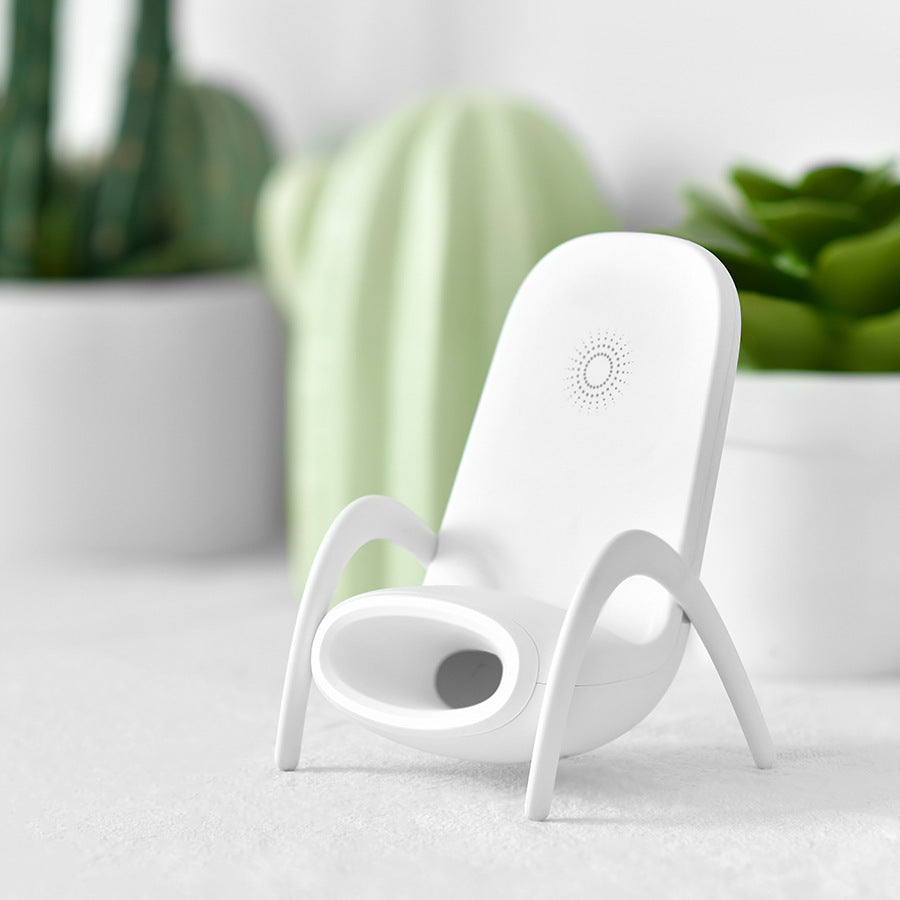 Chair Designed Amplified Wireless Charger – Boost Your Sound & Charge Your Phone