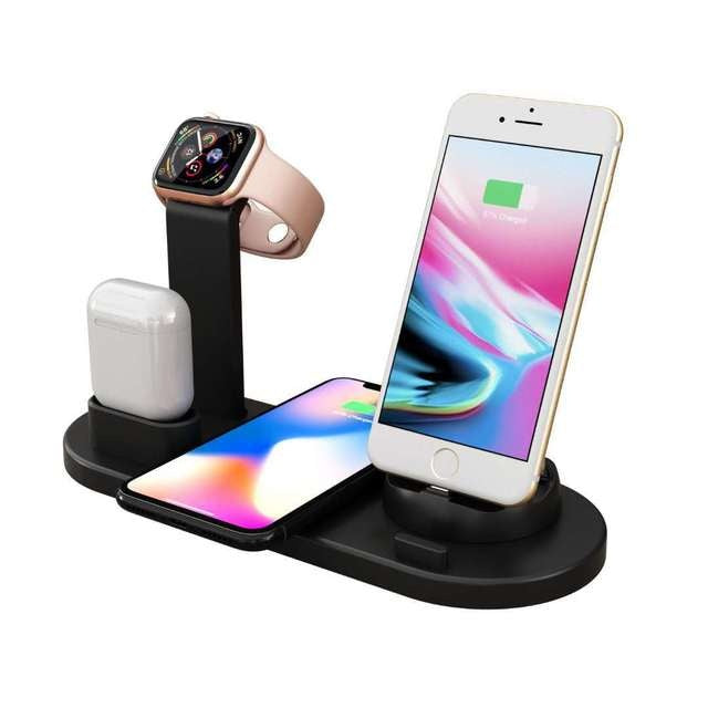 4 in 1 Fast Wireless Charging Station for iPhones/Android, Apple Watch, Airpod