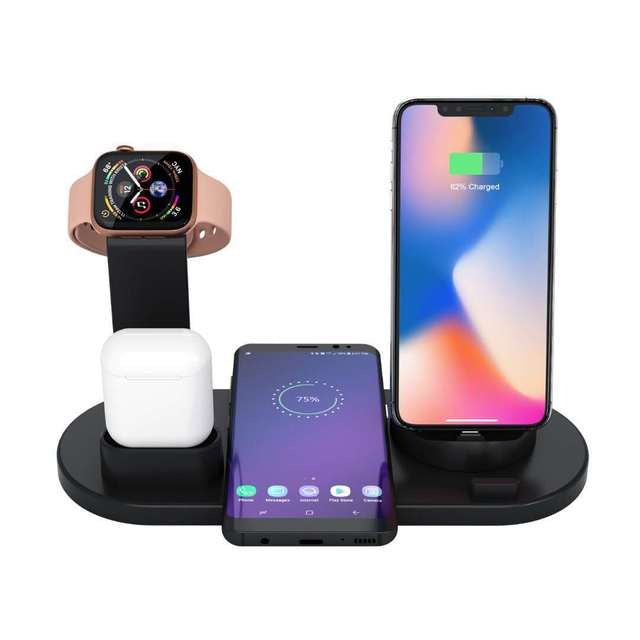 4 in 1 Fast Wireless Charging Station for iPhones/Android, Apple Watch, Airpod