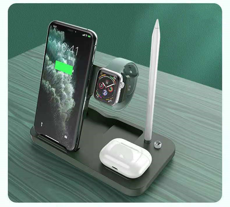 5-in-1 Wireless Charging Station – Ultimate Power Hub for iPhone, Apple Watch, AirPods, Apple Pencil, and More!