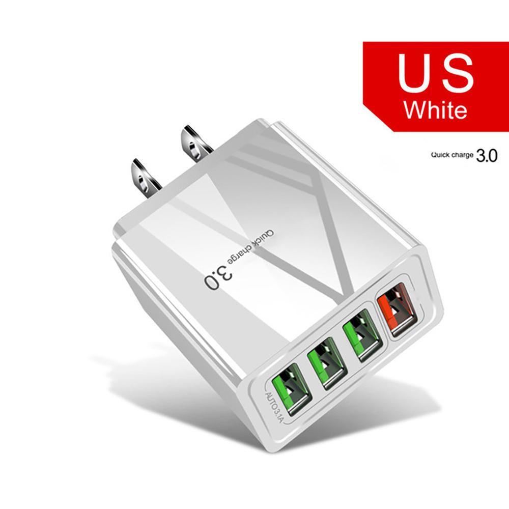 4-Port 30W USB Wall Charger – Fast Charging, Smart Compatibility & Illuminated USB Ports