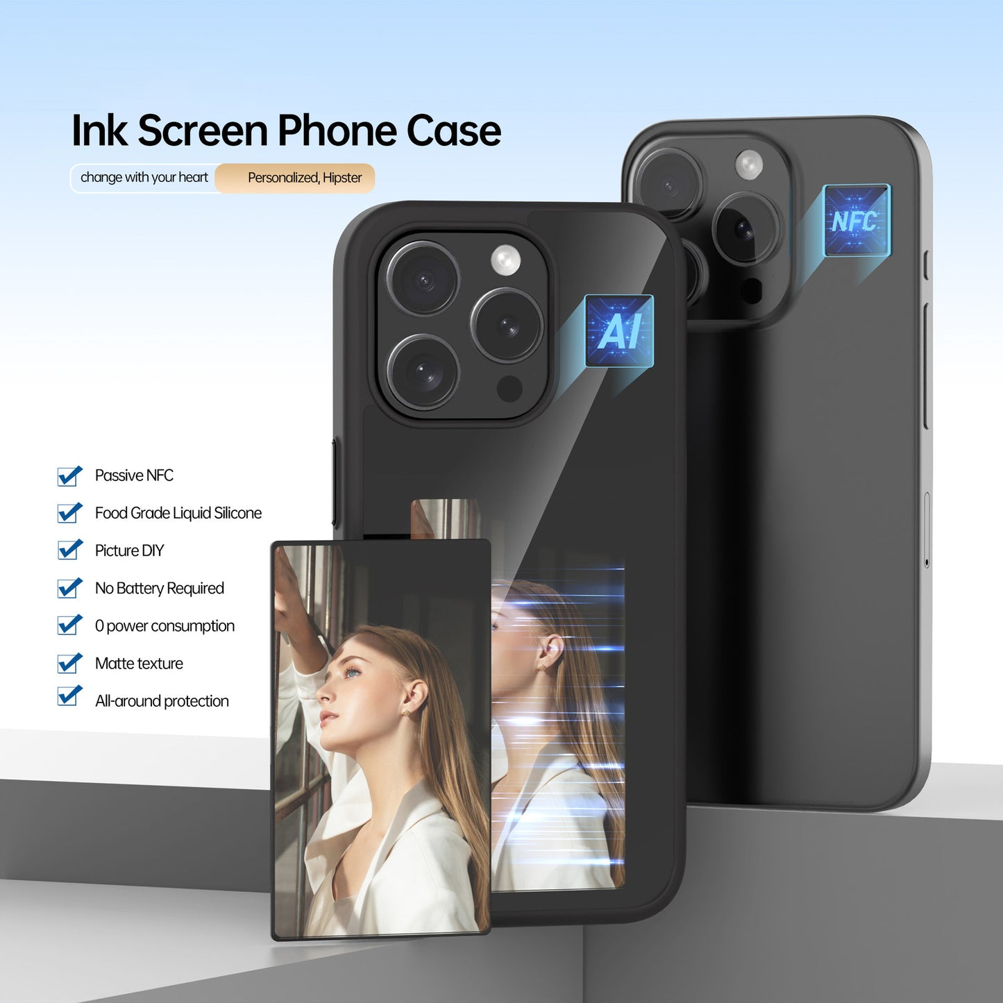 E-Ink Smart Phone Case for iPhone – Instantly Display Your Favorite Image!