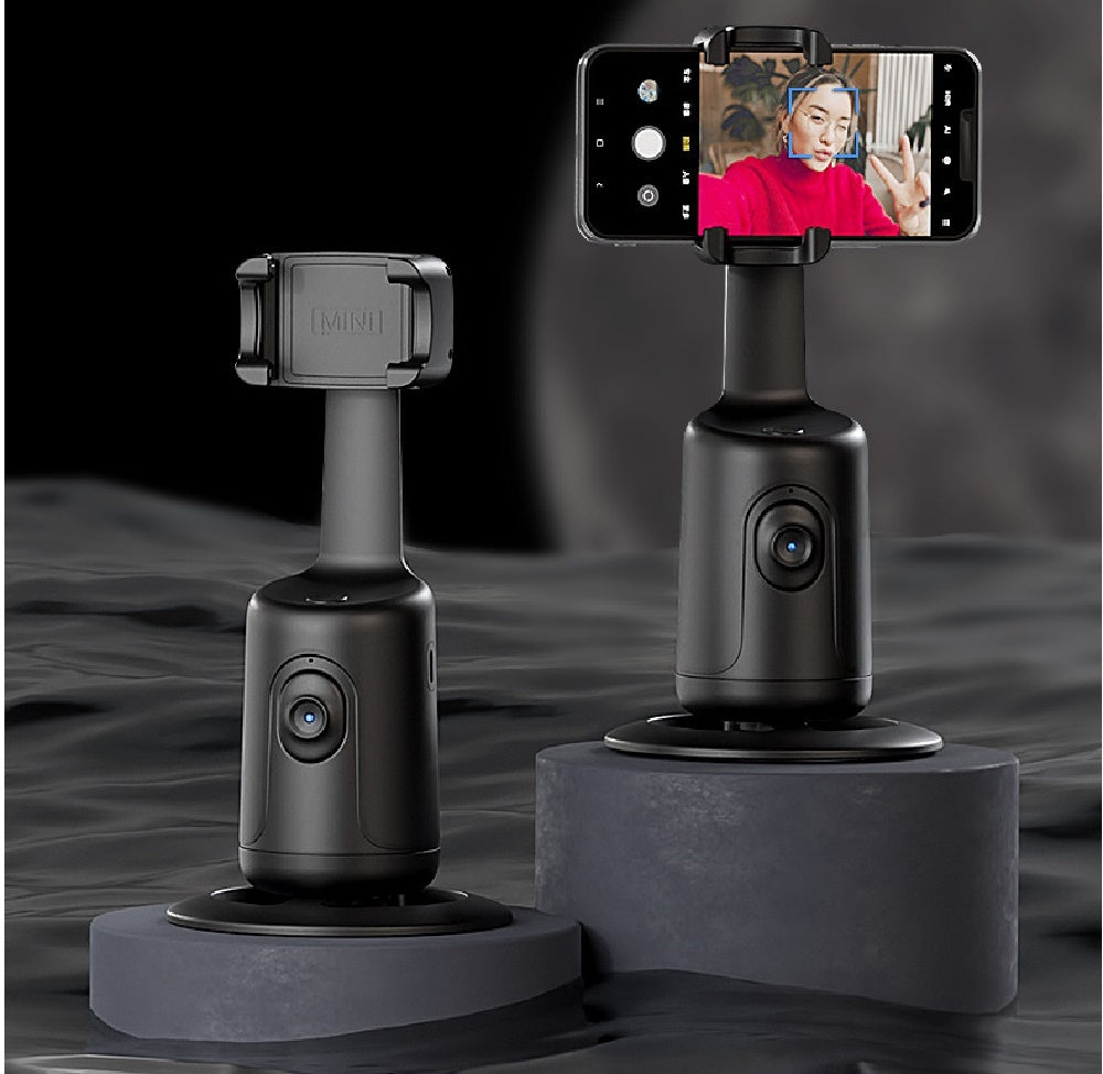 360° Rotating AI Powered Live Tracking Phone Holder – Perfect for TikTok, Reels, and Live Streaming