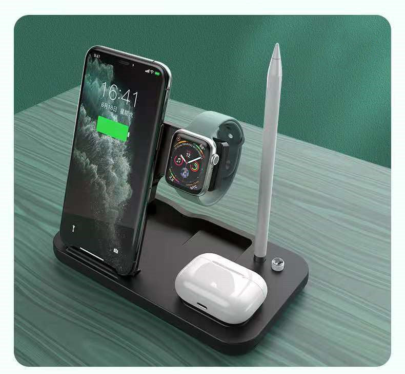 5-in-1 Wireless Charging Station – Ultimate Power Hub for iPhone, Apple Watch, AirPods, Apple Pencil, and More!