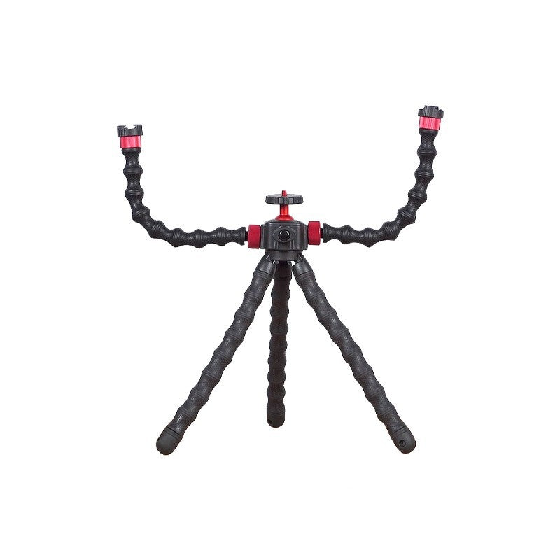 Tri-Head Octopus Style Tripod for Phones, Cameras, GoPros – Perfect for Live Streaming, Vlogging, and Street Video Shooting