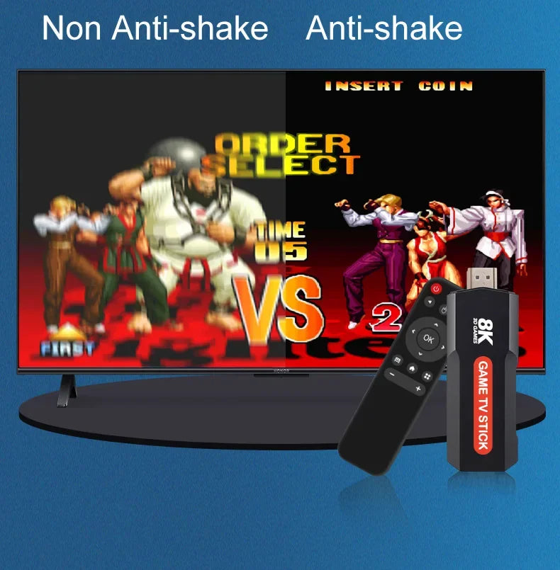 Smart Android TV Streaming Stick with 10,000 Retro Games & Dual Controllers – 8K UHD, Android 11.1