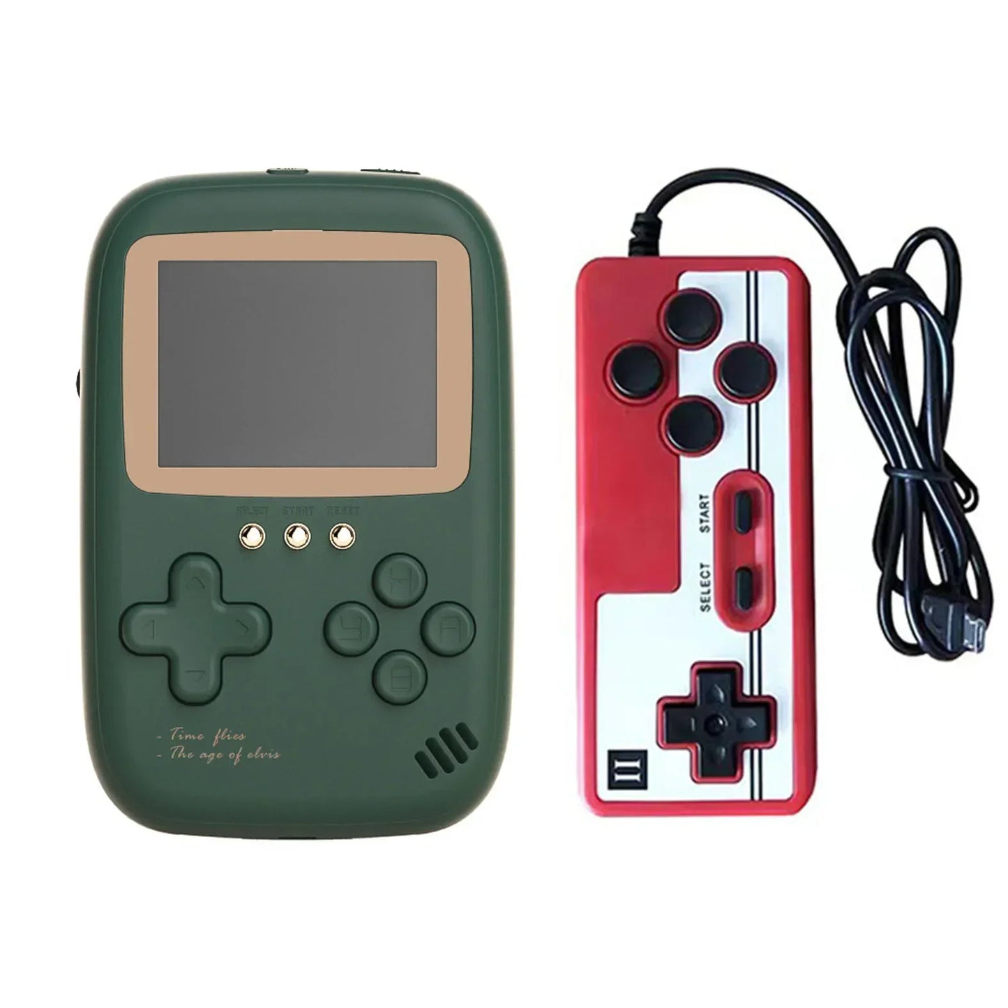 10,000mAh Power Bank with Retrogame Handheld Gaming Console – 500 Classic Games On-The-Go!