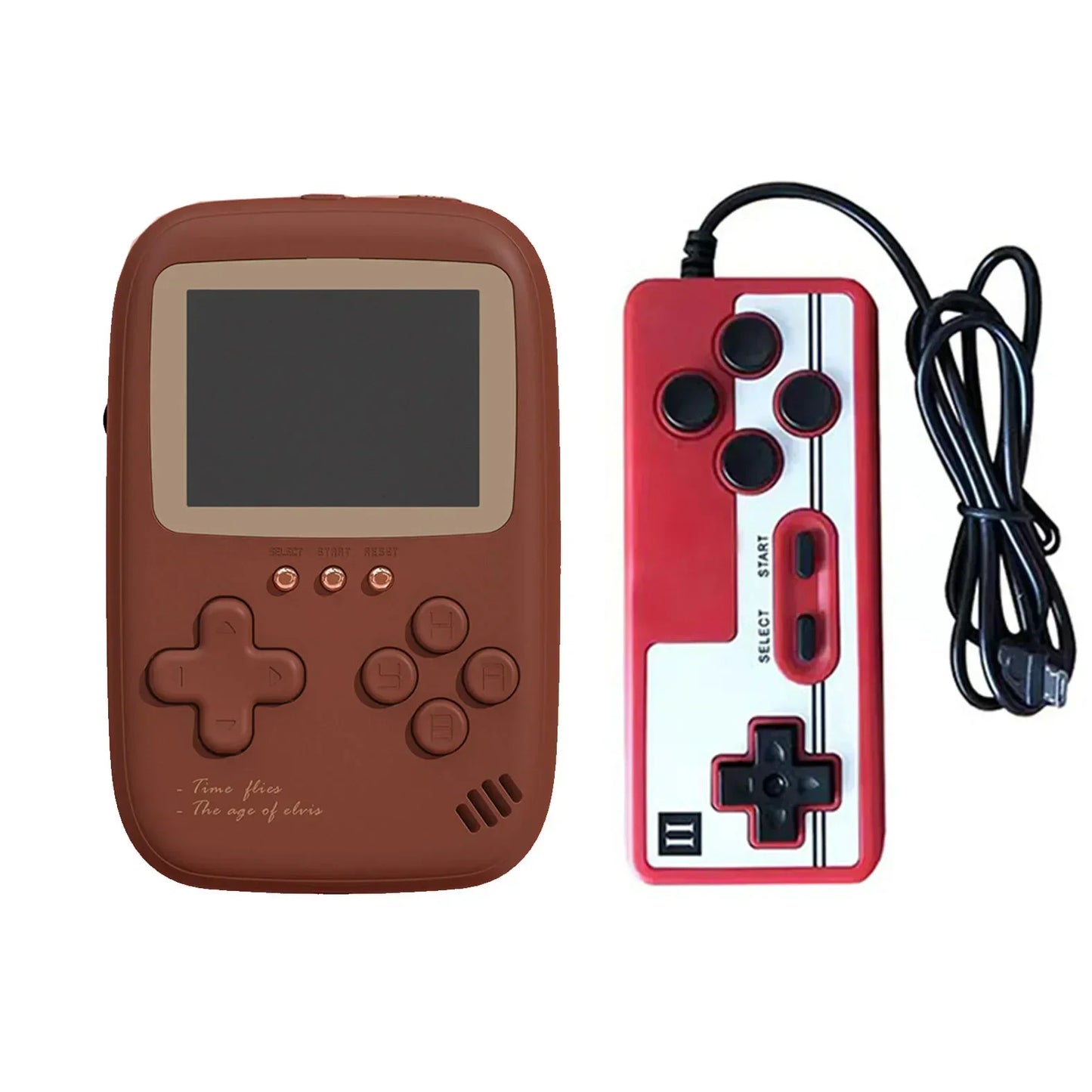 10,000mAh Power Bank with Retrogame Handheld Gaming Console – 500 Classic Games On-The-Go!