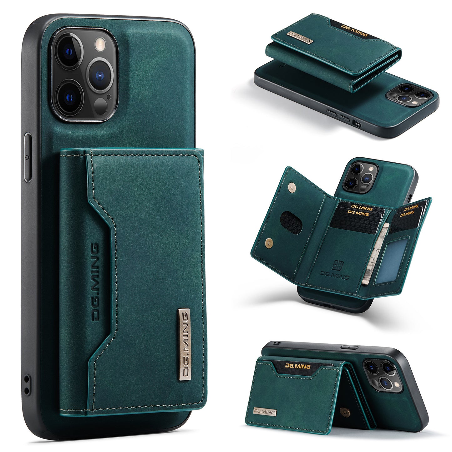 Luxury Leather Magnetic Case for iPhone with Card Holder and Sleek Design