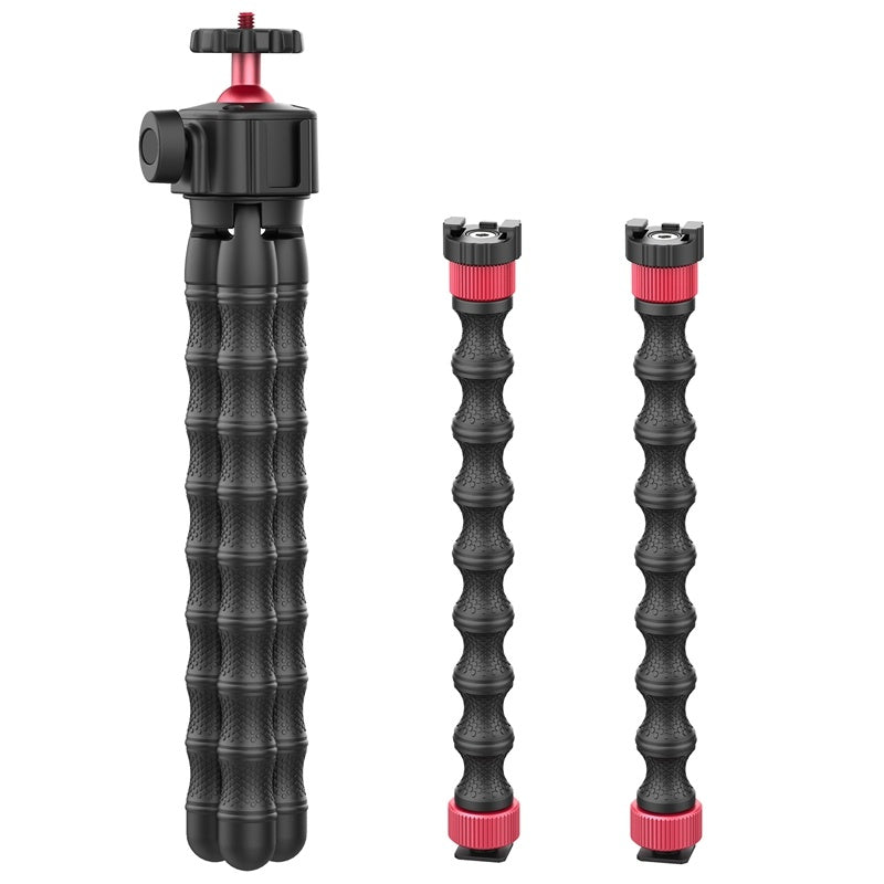 Tri-Head Octopus Style Tripod for Phones, Cameras, GoPros – Perfect for Live Streaming, Vlogging, and Street Video Shooting