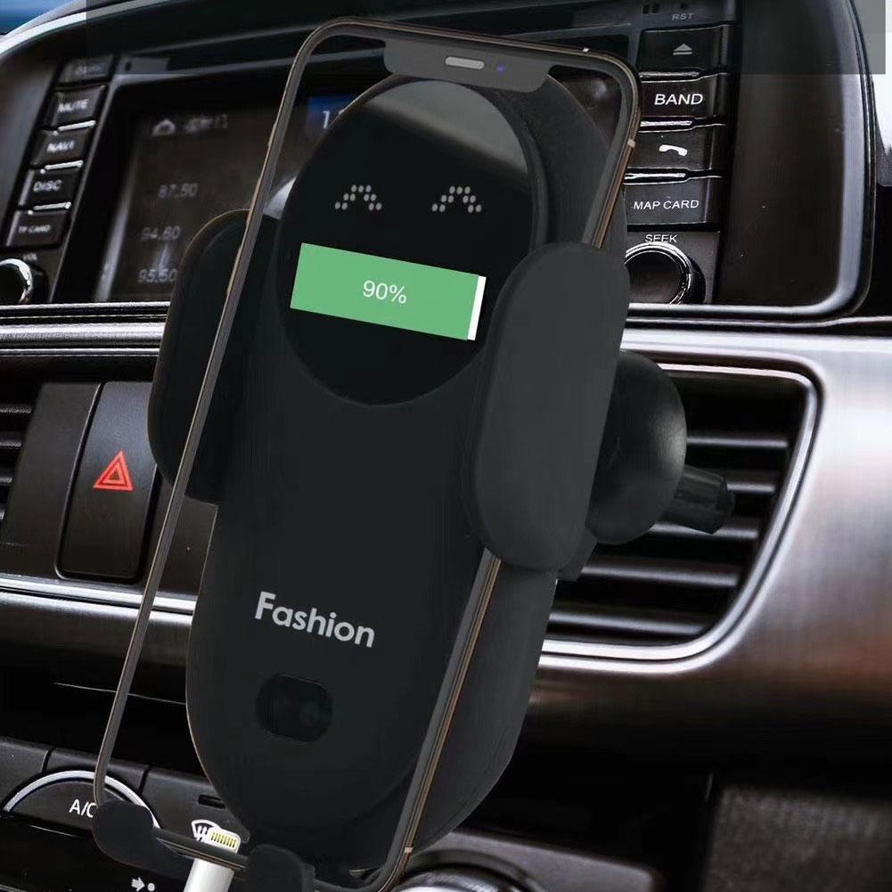 Funky Automatic Adjustable 15W Car Phone Holder & Wireless Charger – Sleek Color Options, Auto Mounting